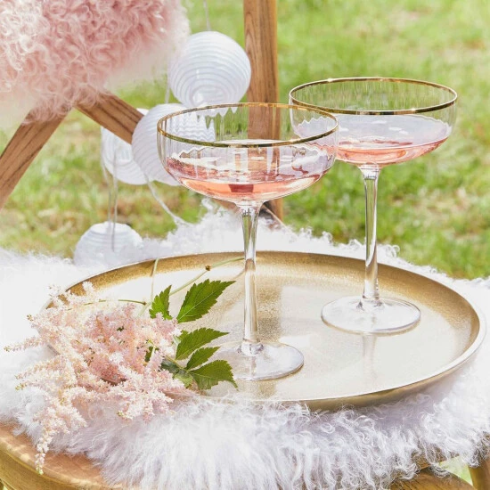 Neu 🤩 BUTLERS GOLDEN TWENTIES Champagnerschale Mit Goldrand Und Rillen 400ml 👏 – Bild 5