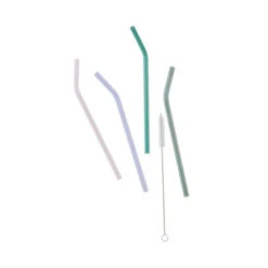 Besorgen ✔️ BUTLERS LONG DRINK Glastrinkhalm Mit Bürste Geknickt 5er-Set ✔️