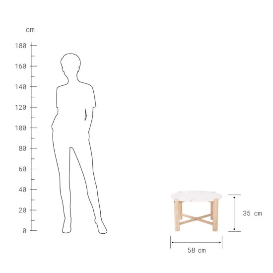 Auslauf 🔔 BUTLERS MARVELOUS Beistelltisch Marmor 😉 – Bild 3