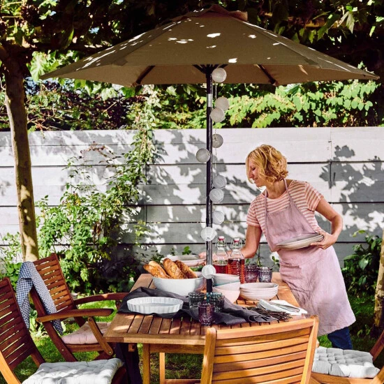 Auslauf 🥰 BUTLERS SIESTA Sonnenschirm Mit Kurbel Ø180cm ⌛ – Bild 8