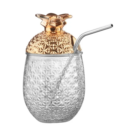 Neu 🧨 BUTLERS COCKTAIL DELUXE Glas Mit Trinkhalm 500ml 👏