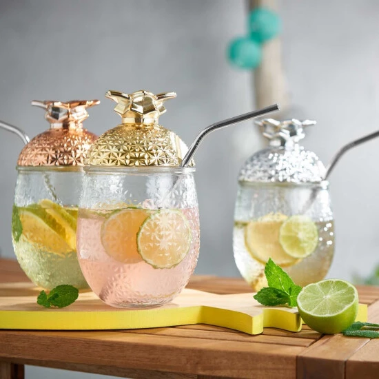 Neu 🧨 BUTLERS COCKTAIL DELUXE Glas Mit Trinkhalm 500ml 👏 – Bild 2