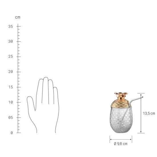 Neu 🧨 BUTLERS COCKTAIL DELUXE Glas Mit Trinkhalm 500ml 👏 – Bild 3