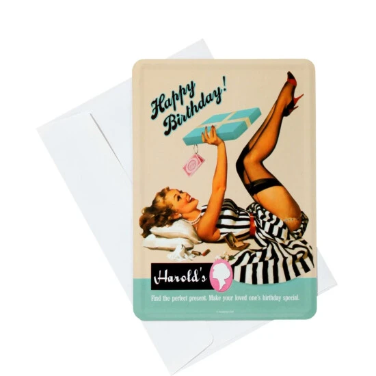 Auslauf 😍 BUTLERS PAST PERFECT Blechpostkarte Happy Birthday 😍 – Bild 3