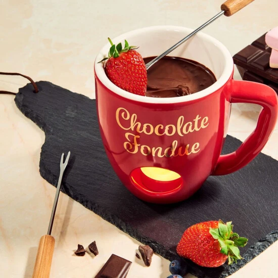 Auslauf ⭐ BUTLERS CHOCOLATE FONDUE Tasse Mit 2 Gabeln ✨ – Bild 2
