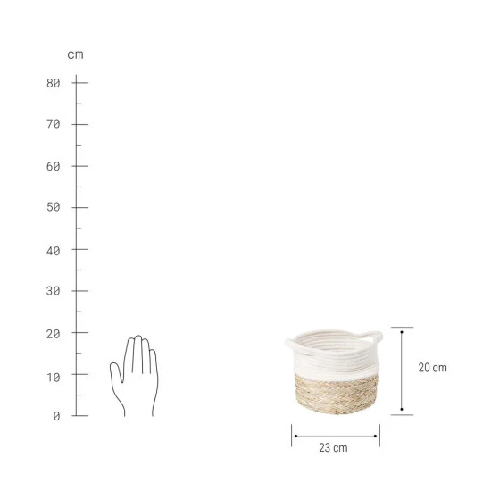 Am billigsten ✔️ BUTLERS Baumwolle BRAID Korb Rund Ø23cm 🥰 – Bild 3