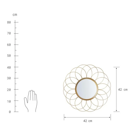 Bester Verkauf 💯 BUTLERS FIORE Spiegel Blume Ø42cm 😍 – Bild 2