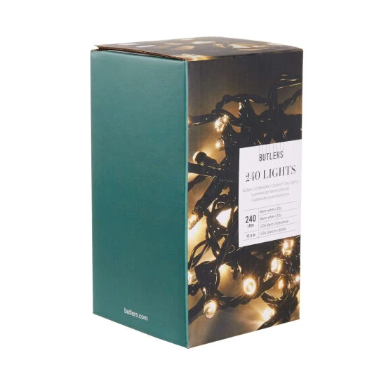 Bestes Angebot ✨ BUTLERS 240 LIGHTS LED-Lichterkette 240 Lichter Outdoor ✔️