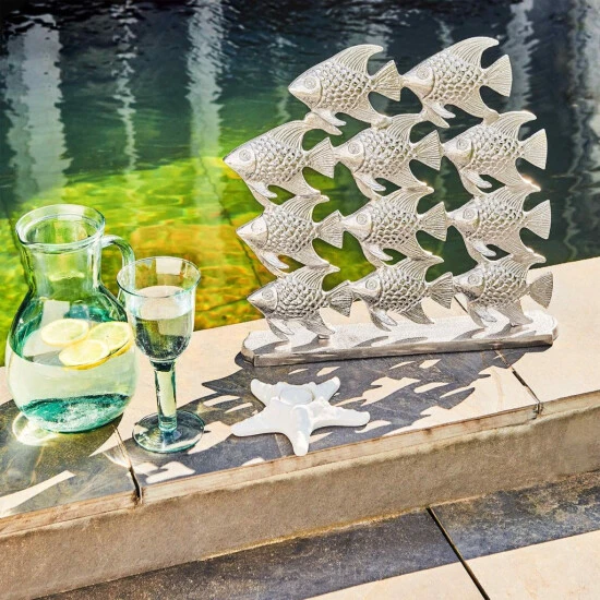 Budget 🥰 BUTLERS SILVER NATURE Fischschwarm Höhe 40cm ✨ – Bild 3