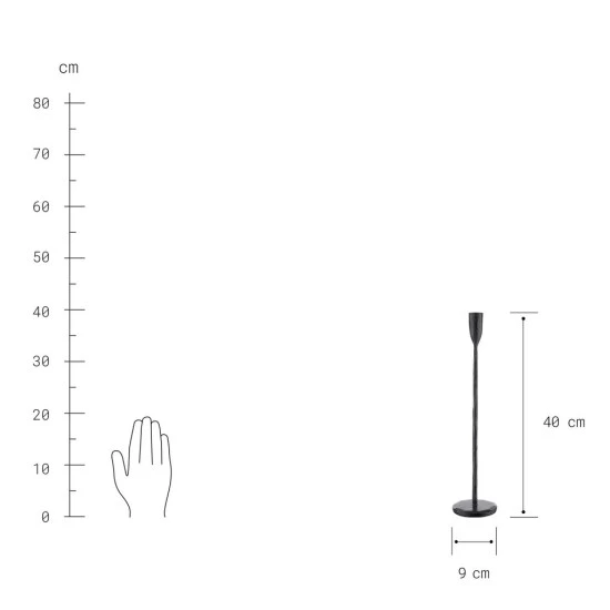 Blitzangebot 🎁 BUTLERS BLACKSMITH Kerzenhalter Höhe 40cm 🎉 – Bild 4