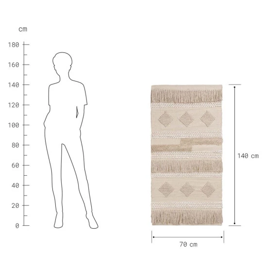 Am billigsten 😉 BUTLERS ALL NATURE Läufer Mit Fransen L 140 X B 70cm 🔥 – Bild 3