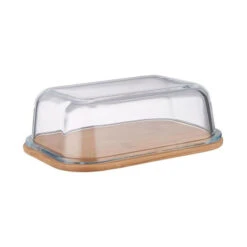 Billig ✨ BUTLERS BAMBOO Butterdose Mit Glasdeckel L 17,5 X B 13cm 🌟