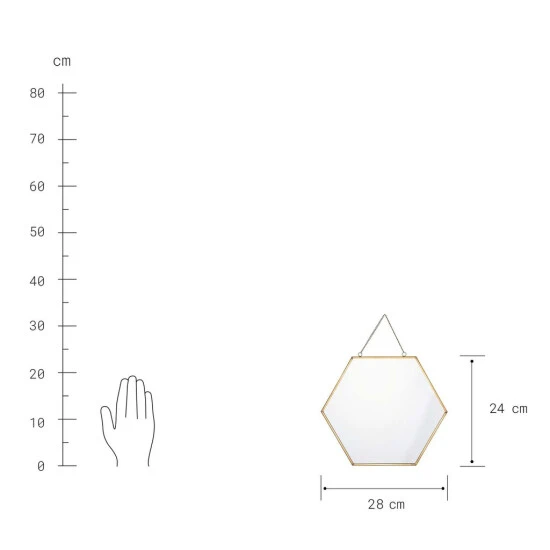 Beste Bewertungen von ⌛ BUTLERS CARAT Spiegel Hexagon L 24 X B 28cm 😍 – Bild 3