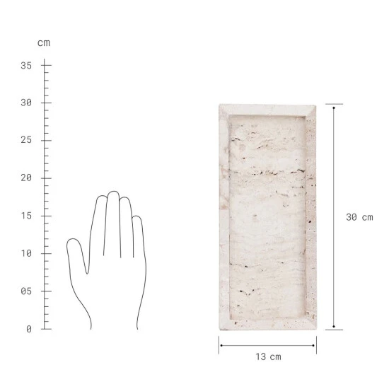 Am billigsten 🔥 BUTLERS TRAVERTINE Tablett L 30 X B 13cm 🥰 – Bild 3