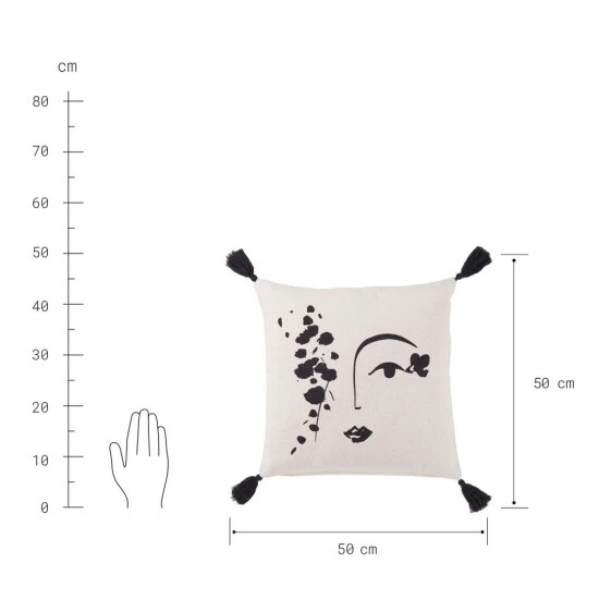 Bester Verkauf 🔔 BUTLERS MUSE Kissen Line Art L 50 X B 50cm ⭐ – Bild 4