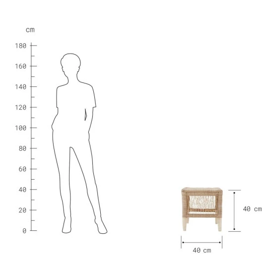 Großhandel ✔️ BUTLERS BOHO LOUNGE Malawi Hocker Handgeflochten 🎁 – Bild 4