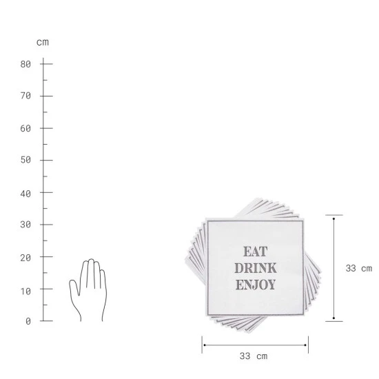 Schlussverkauf 👍 BUTLERS APRÈS Papierserviette Eat Drink Enjoy 20 Stück 👍 – Bild 2