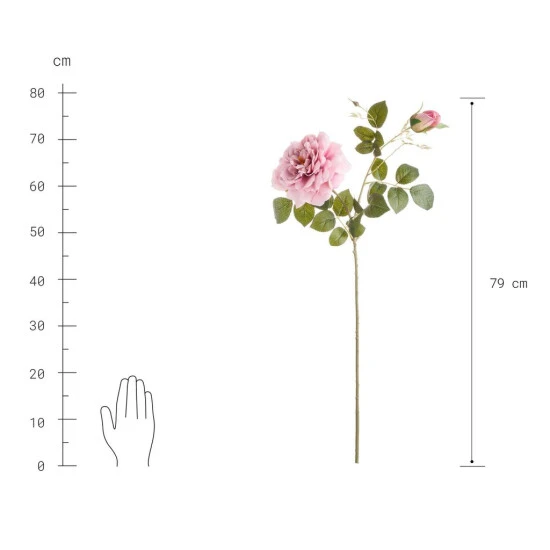 Am billigsten 🎉 BUTLERS FLORISTA Rose Höhe 79cm 😉 – Bild 3