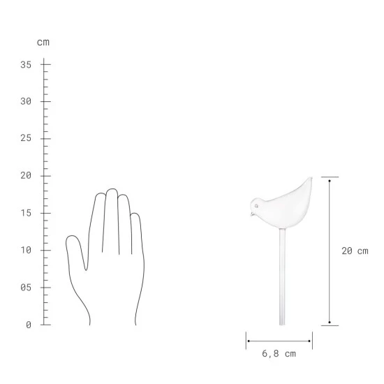 Brandneu 😍 BUTLERS RAINDROPS Bewässerungsvogel Höhe 20cm 🔔 – Bild 3