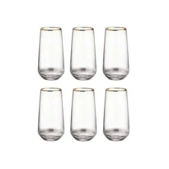 Bestpreis ✨ BUTLERS TOUCH OF GOLD 6x Longdrinkgläser Mit Goldrand 480ml 😍