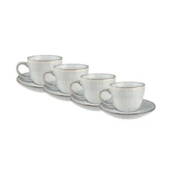 Blitzangebot 🎁 BUTLERS HENLEY 4x Kaffeetasse Mit Untertasse 270ml 🧨