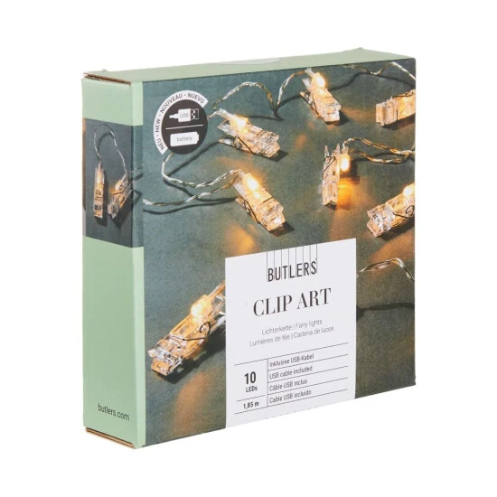 Besorgen ❤️ BUTLERS CLIP ART LED-Klammern 10 Lichter Mit USB-Batteriefach 🔥