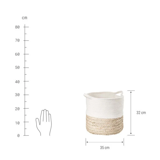 Top 10 ✔️ BUTLERS Baumwolle BRAID Korb Rund Ø35cm 💯 – Bild 3